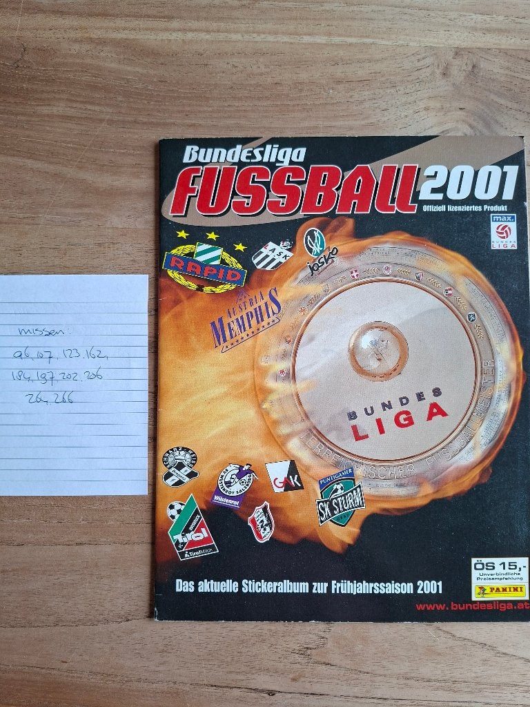 Panini voetbal verzamelalbum Fussball 2001, Ophalen of Verzenden, Zo goed als nieuw, Buitenlandse clubs, Boek of Tijdschrift