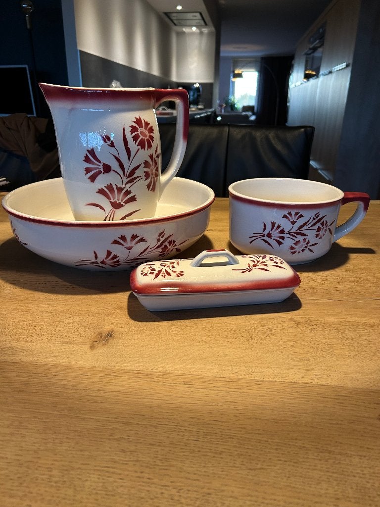 Boch, 4 delig lampetstel, Antiek en Kunst, Ophalen