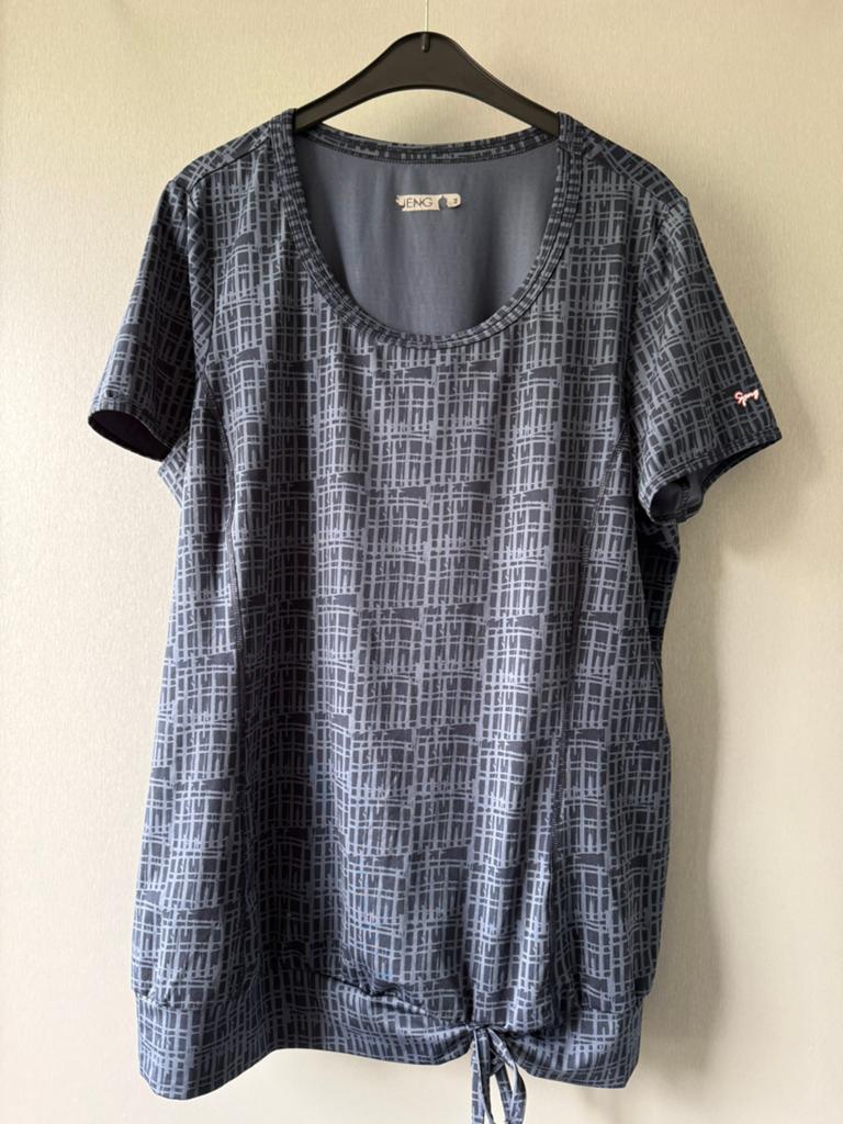 Sjeng Dames Tennis Shirt - Blauw Gemêleerd, Maat 38/40 (M), Blauw, Ophalen of Verzenden, Korte mouw