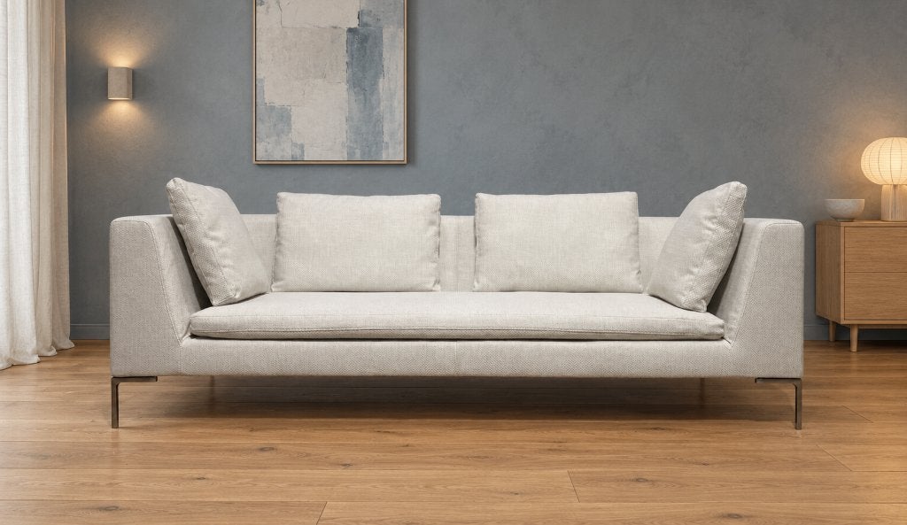 NIEUW GESTOFFEERD B&B Italia Charles 3-Zits + GARANTIE, Design Bank Bankstel Zetel 3-Zits B&B Italia, 75 tot 100 cm, Www.designplaats.nl