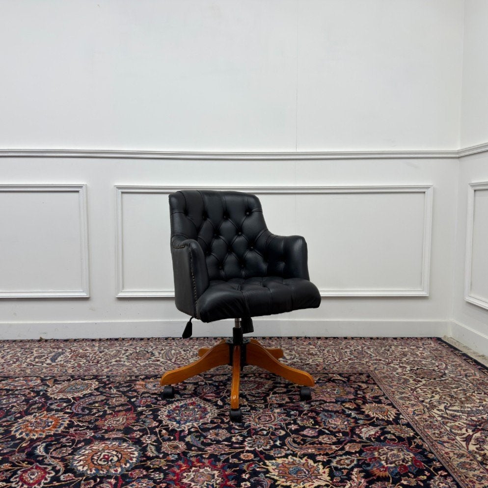 Klassiek Engels Chesterfield Bureaustoel, Ophalen of Verzenden