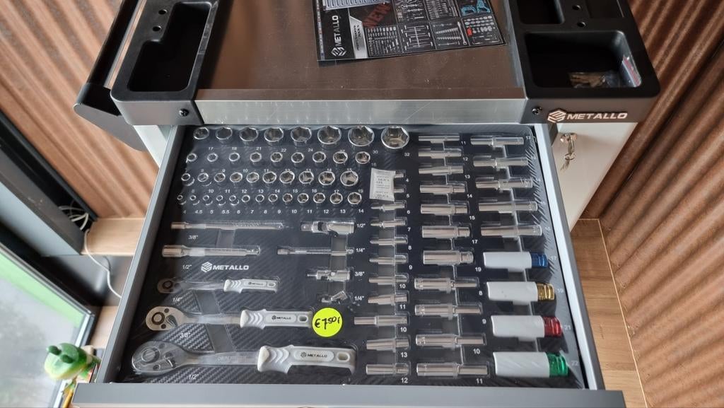 Metallo gereedschapwagen 10 laden vol gereedschap, Ophalen, Nieuw