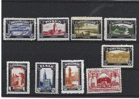 Duitsland oude  stedenzegels 9x, Ophalen of Verzenden, 1990 tot heden