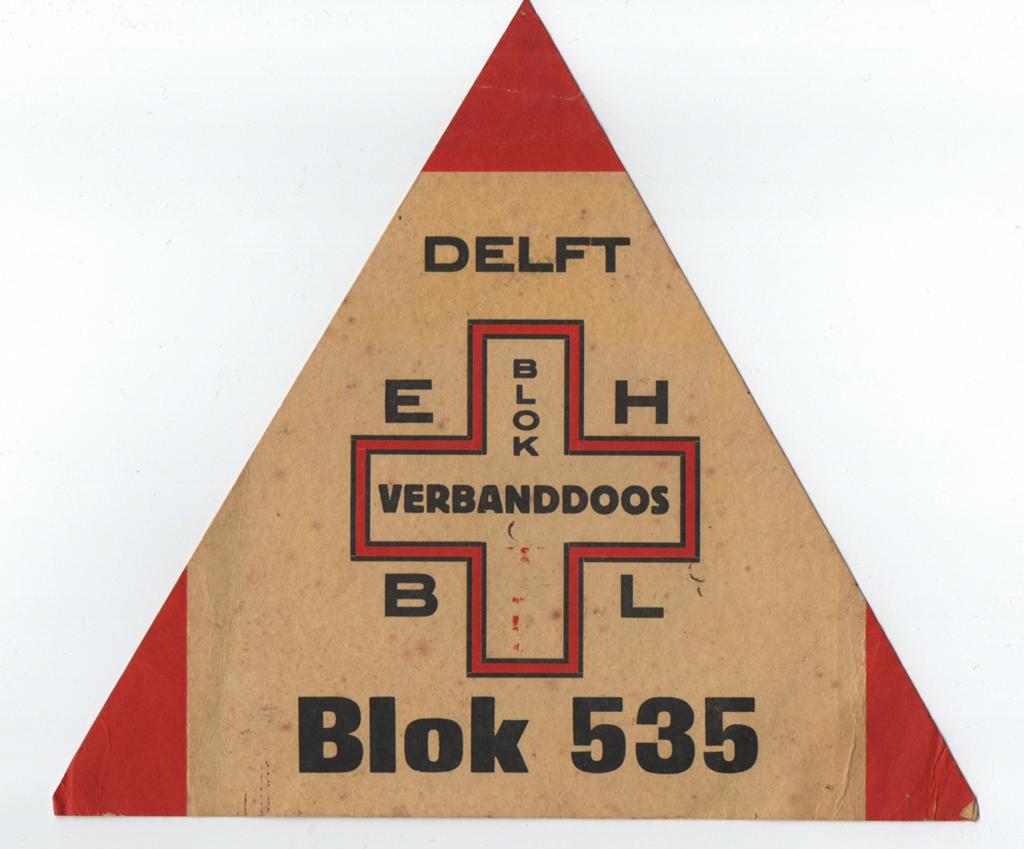 LBD Luchtbeschermingsdienst Delft raambiljet EHBL, Verzamelen, Militaria | Tweede Wereldoorlog, Ophalen of Verzenden, Nederland