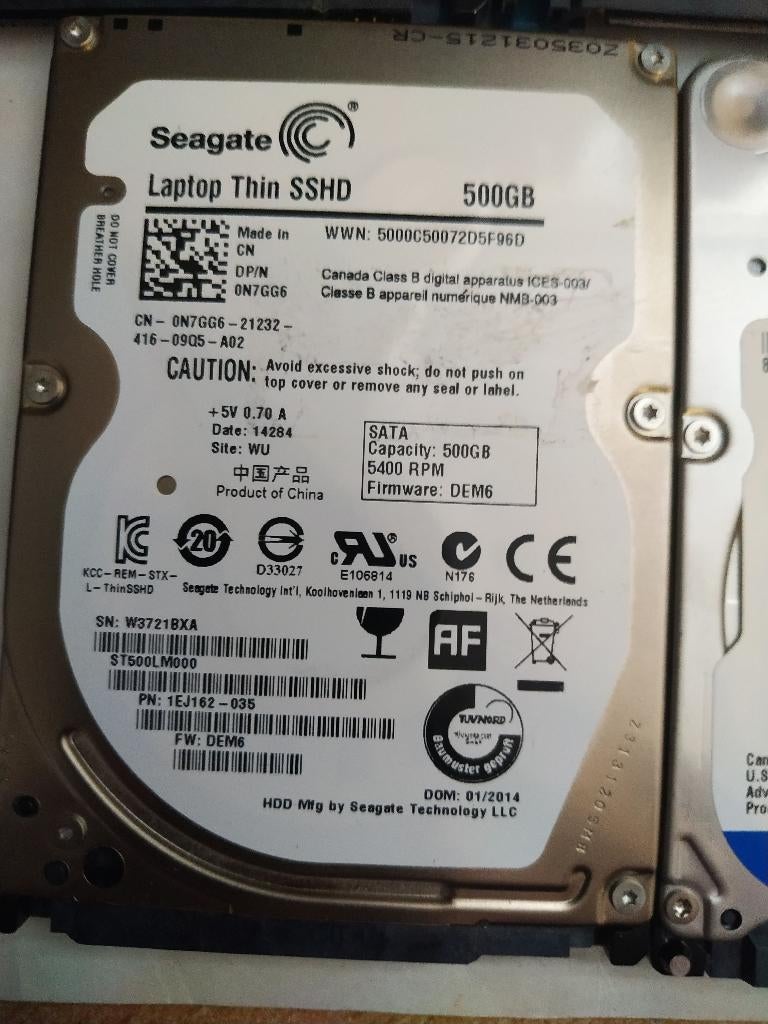 500GB 2.5 inch interne harde schijven, Intern, Gebruikt, 500 gb, Ophalen of Verzenden