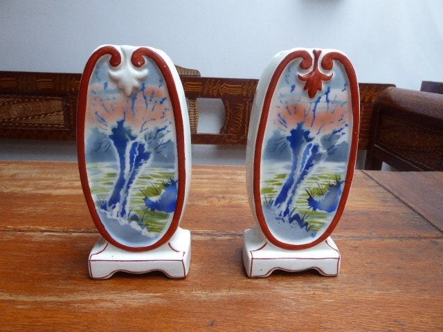 2 keramiek art deco vazen, Auguste Mouzin & Cie (A.M.C.), Ophalen of Verzenden