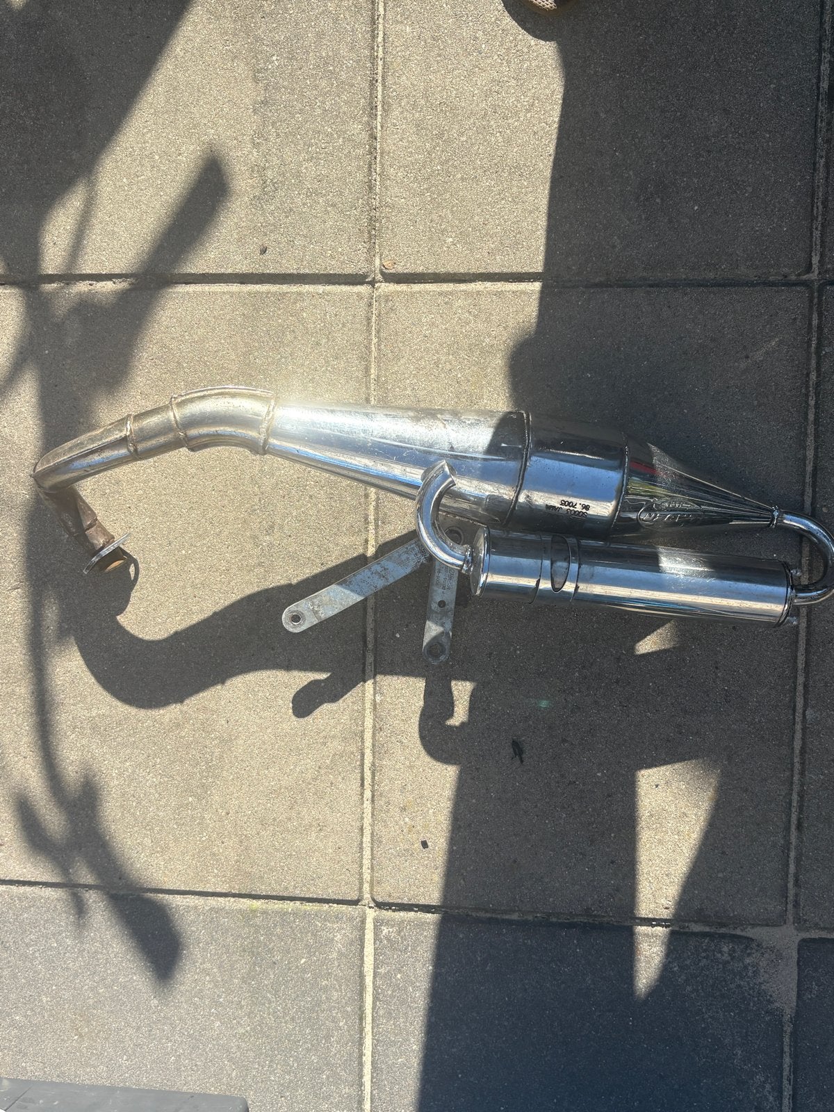 Laser JAMA 86.7003 voor een 2-takt scooter - Chroom, Ophalen, Gebruikt, Uitlaat