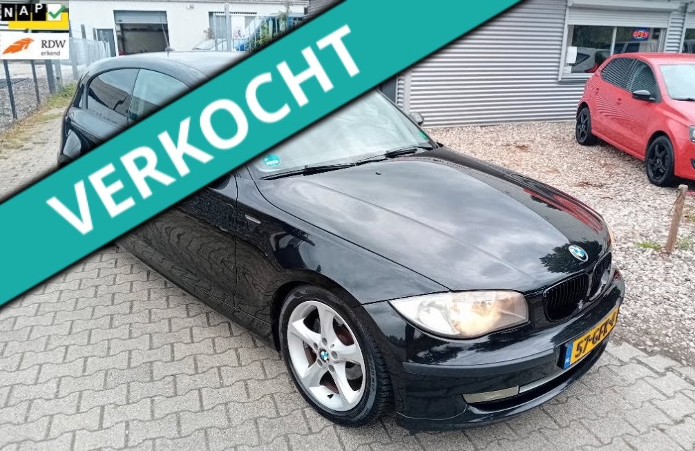 BMW 1-Serie 2.0 118I 3DR 2008 APK 02-2027, 1-Serie, 1995 cc, Zwart, 4 stoelen