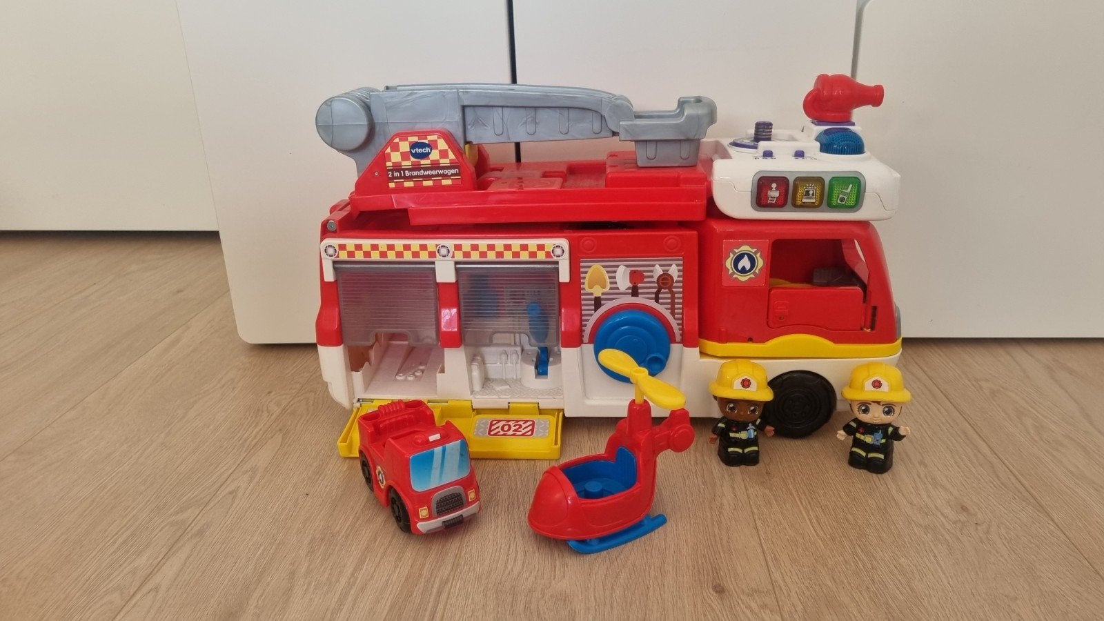 VTech Toet Toet Auto's 2-in-1 Brandweerkazerne, Ophalen of Verzenden, Zo goed als nieuw, Jongen of Meisje