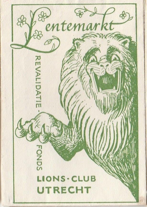 Lentemarkt Utrecht - Lions Club - revalidatie fonds - leeuw, Verzamelen, Suikerzakjes, Ophalen of Verzenden