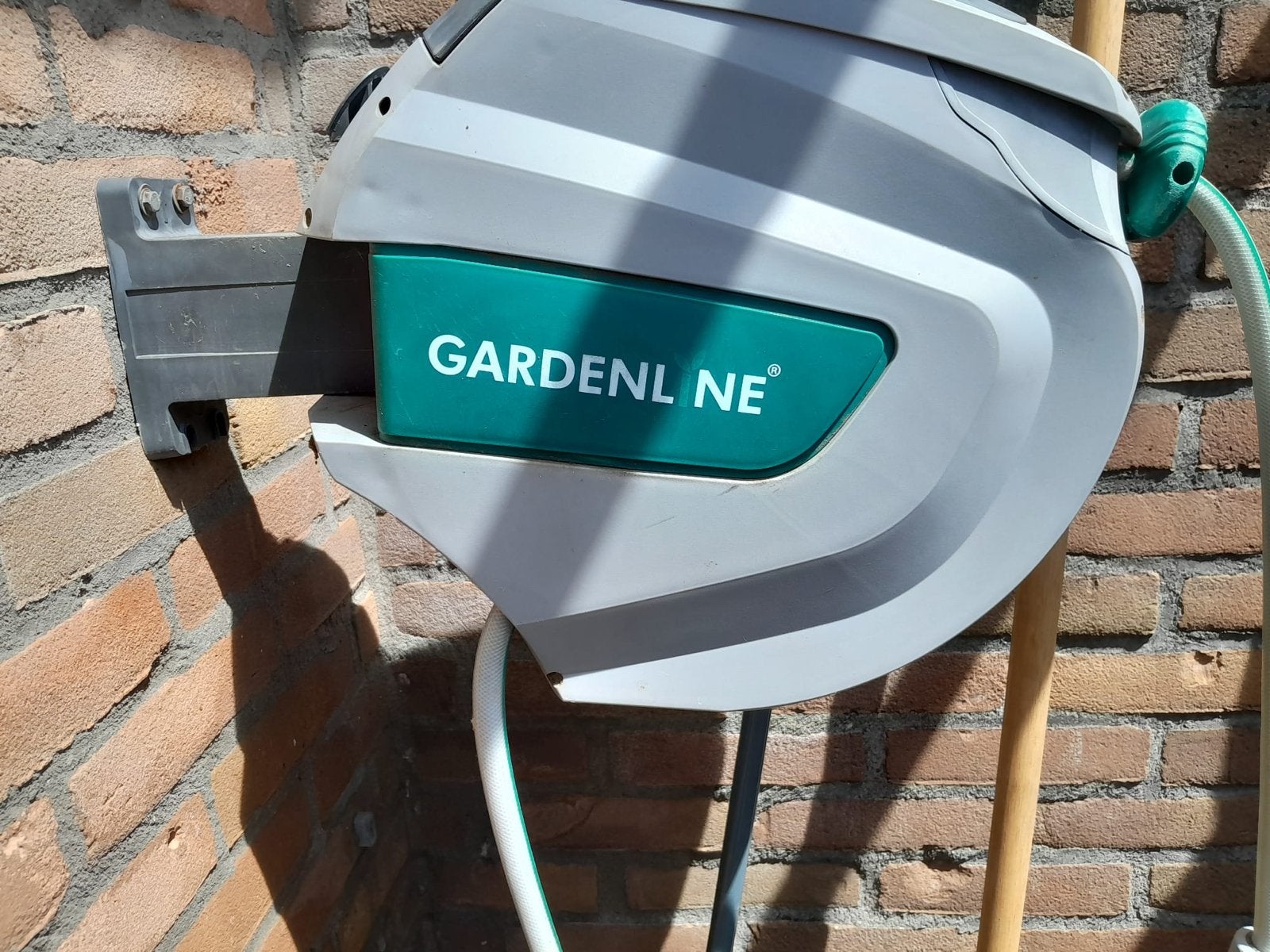 Tuinslanghaspel met scheur in slang - GARDENLINE, Ophalen of Verzenden, Gebruikt, Tuinslanghaspel