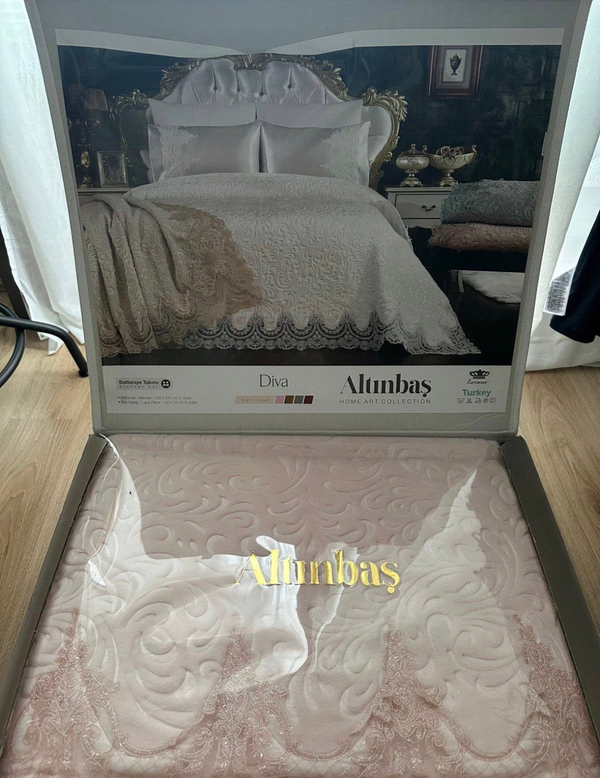 Luxe beddengoed en duvet set - Altinbas, Ophalen, Beddengoedset, Overige merken, Roze