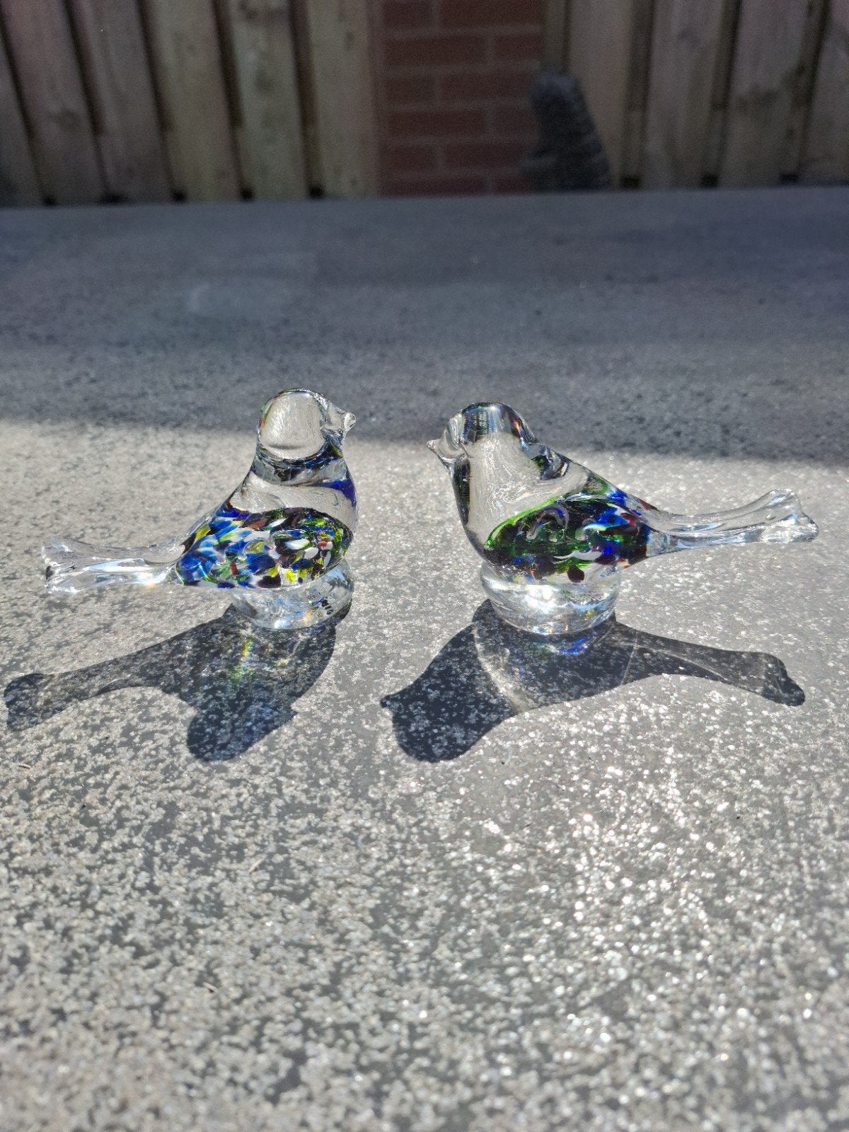 Glazen vogeltjes - set van 2, Antiek en Kunst, Antiek | Glas en Kristal, Ophalen of Verzenden