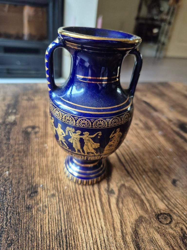 Vintage Griekse Vaas - Handgemaakt in Griekenland, Antiek en Kunst, Ophalen of Verzenden