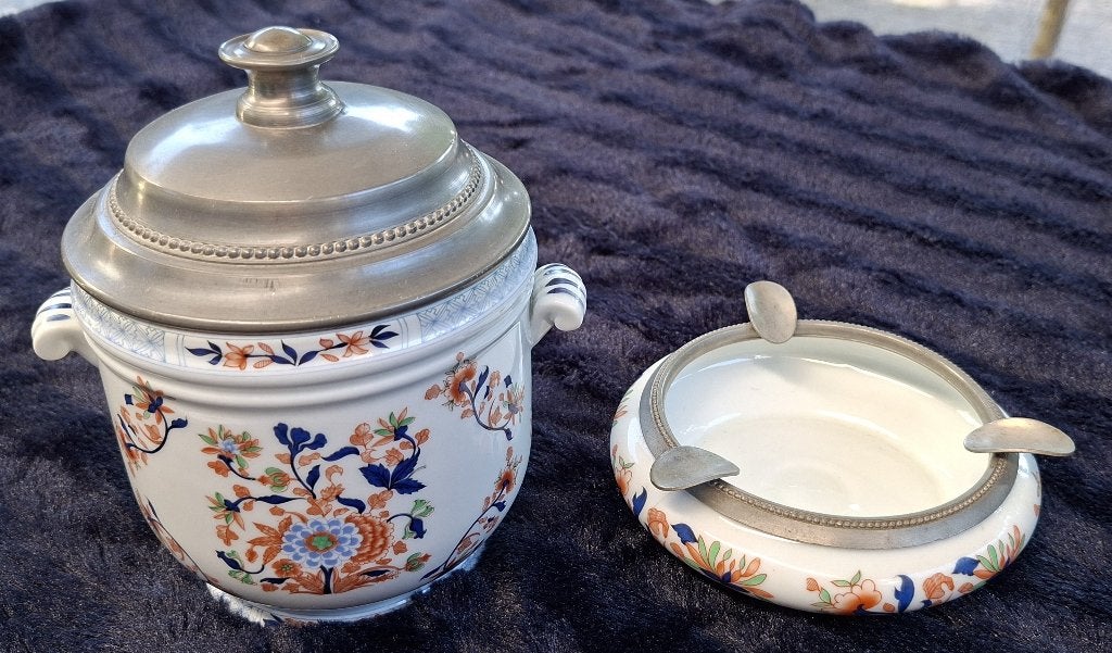 Chanill Limoges tabakspot en asbak, vintage, zgan!, Ophalen of Verzenden, Zo goed als nieuw, Tabaksdoos of Verpakking