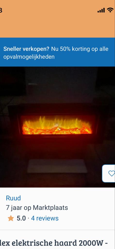 Dimplex elektrische haard 2000W met afstandsbediening, Ophalen of Verzenden, Gebruikt, Vrijstaande haard, Elektrische haard