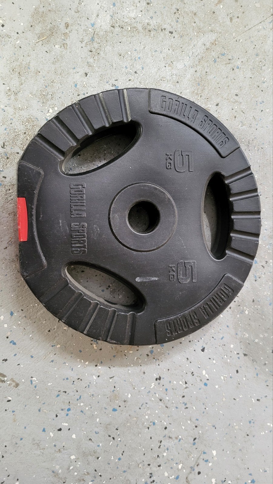 Gorilla Sports Halterschijf 5 kg - Gebruikt, Ophalen
