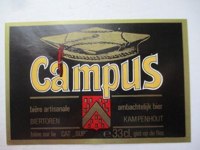 bieretiket Belgie 14-4 (2P) biertoren, Ophalen of Verzenden, Gebruikt, Overige typen, Overige merken