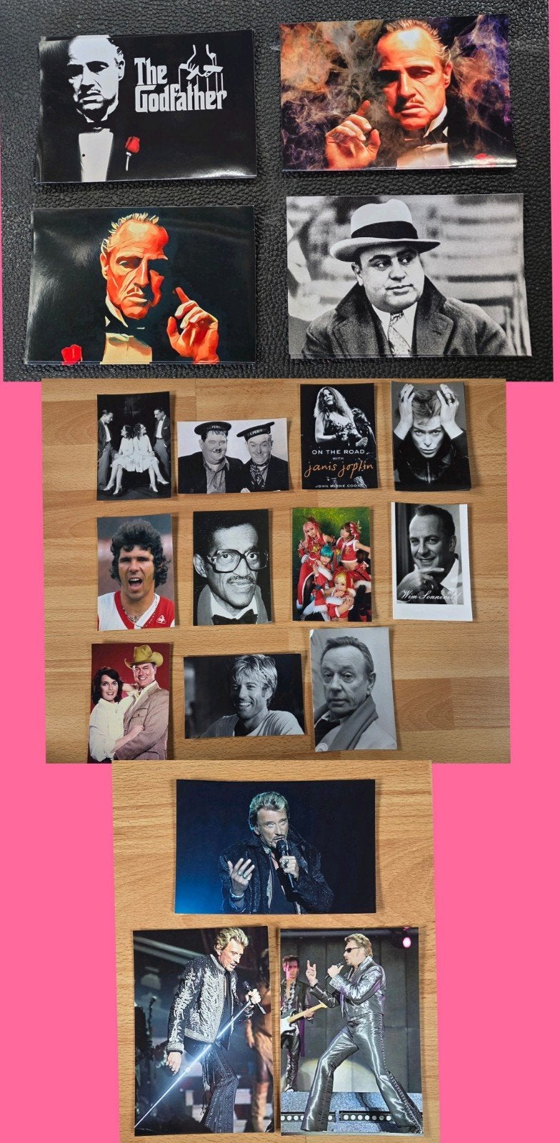 18 foto's van beroemdheden, Verzamelen, Ophalen, Zo goed als nieuw, Foto of Kaart
