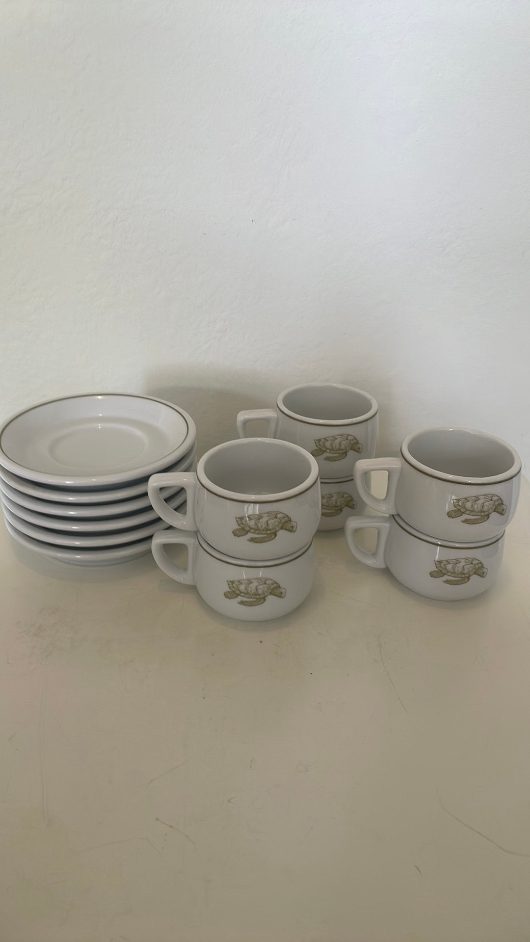 Complete set van 6 vintage Mosa Lacroix kopjes, Ophalen of Verzenden