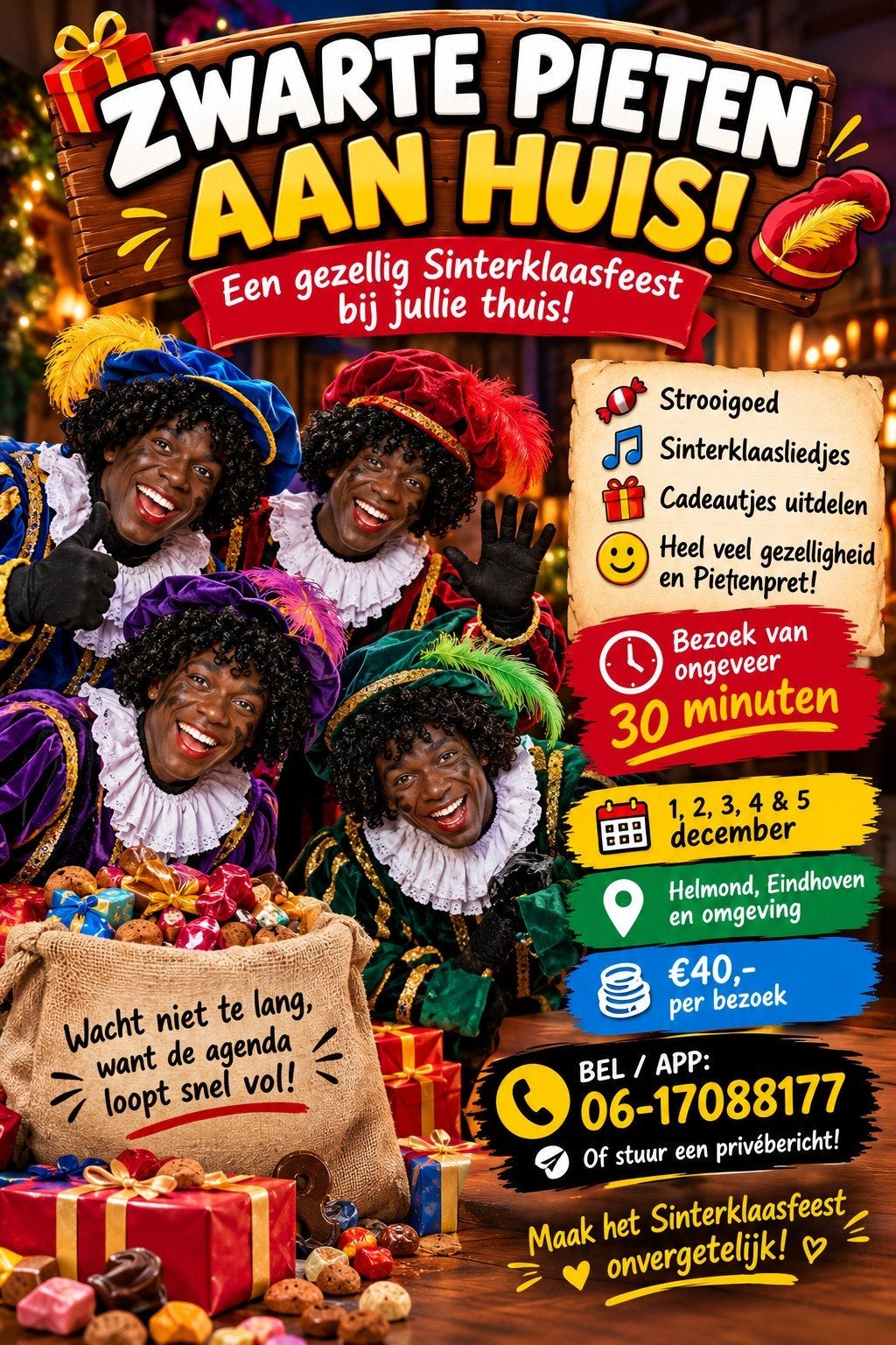 Zwarte Pieten aan huis, Tickets en Kaartjes