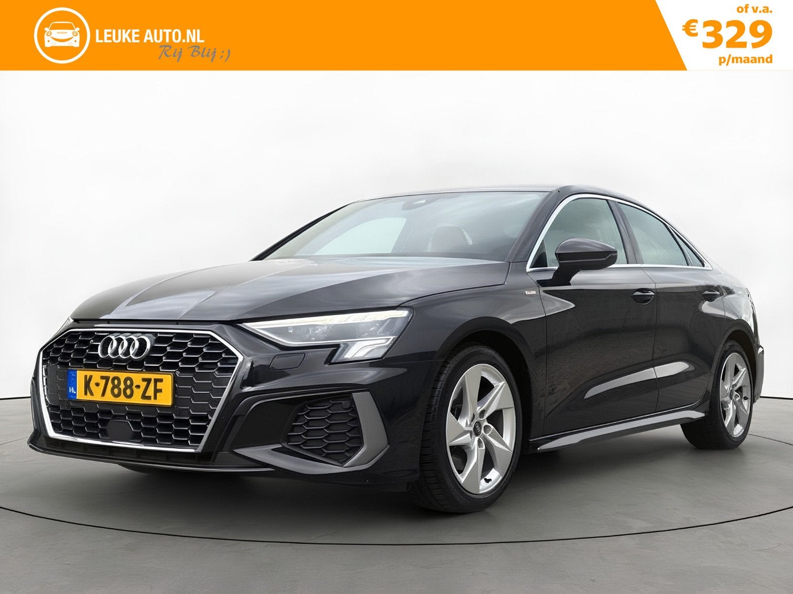 Audi A3 Limousine 35 TFSI 150PK 2X S-Line *NL-AUTO*, 4 cilinders, 150 pk, Leder en Stof, Zwart