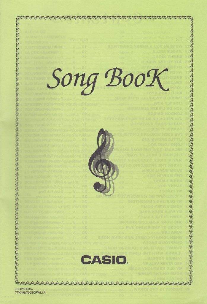 CASIO - SONG BOOK, Muziek en Instrumenten, Bladmuziek, Ophalen of Verzenden, Gebruikt, Artiest of Componist, Populair