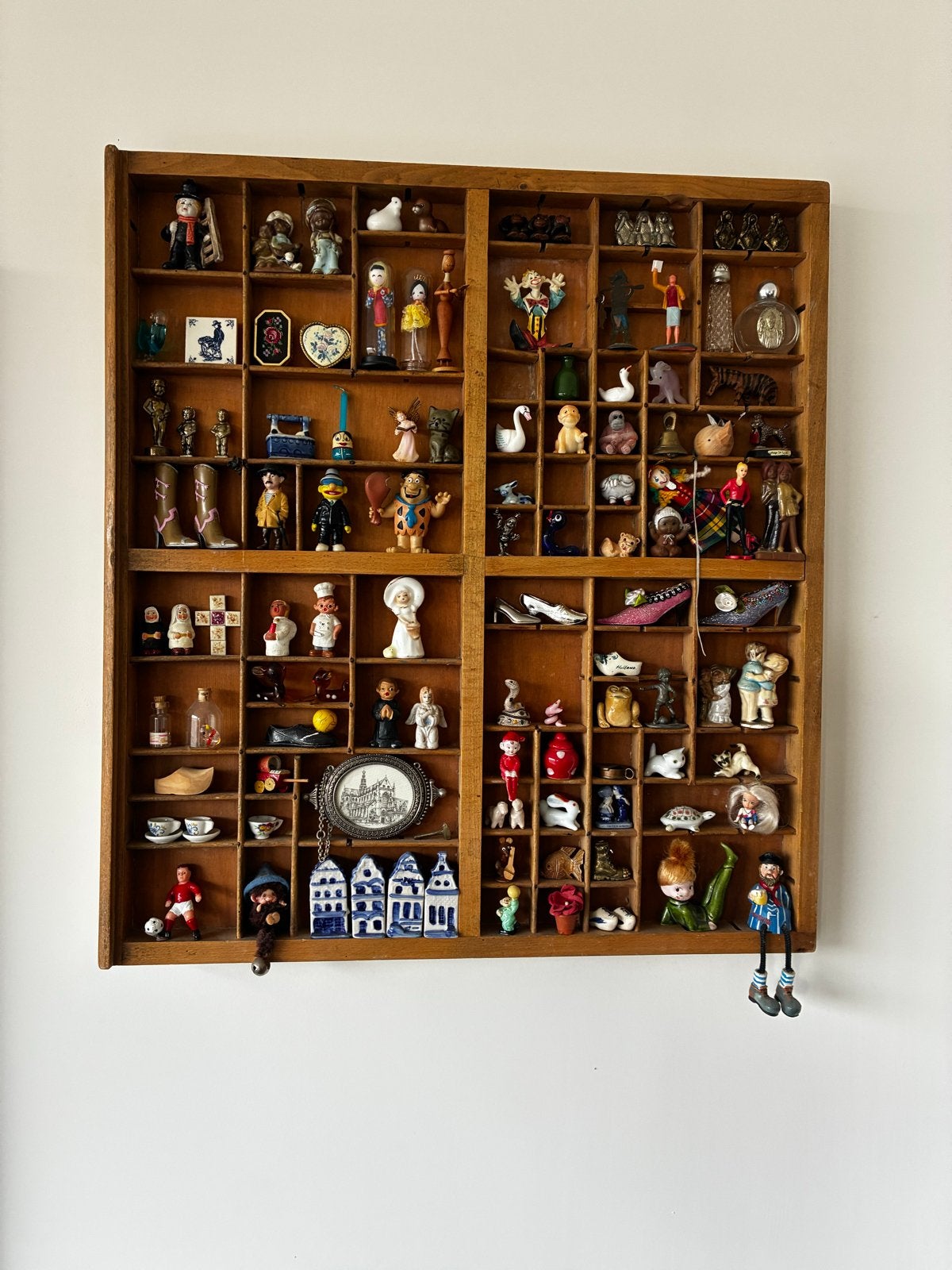 Vintage Letterbak met Diverse Miniatuur Verzameling, Ophalen, Gebruikt