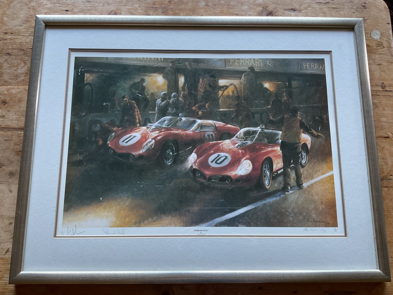 Ferrari Duel by Alan Fearnley, Antiek en Kunst, Ophalen of Verzenden