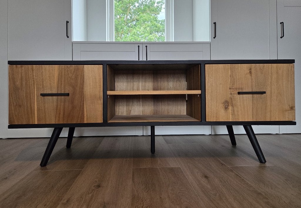 TV-meubel / Dressoir Xoon - Kinna, 100 tot 150 cm, Modern, Industrieel, Zo goed als nieuw, Minder dan 100 cm