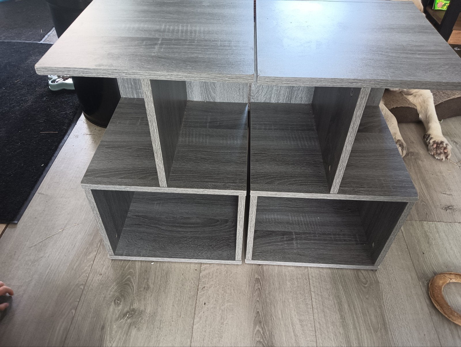 grijze bijzettafels/nachtkastjes met opbergruimte, Ophalen, 50 – 75, Minder dan 50 cm, Gebruikt
