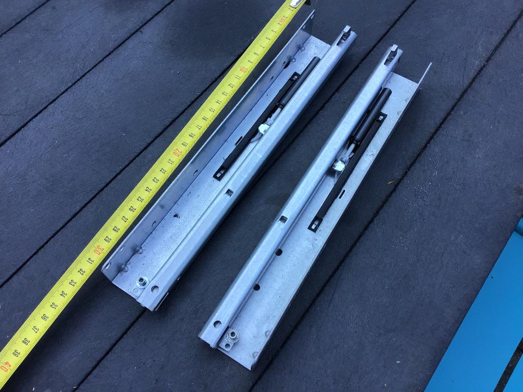 IKEA lade geleiders met demper Komplement (4 stuks), Zo goed als nieuw, Minder dan 100 cm, 50 tot 75 cm, 50 tot 100 cm