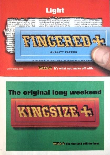 13 vintage reclames Rizla sigarettenpapier sigaret papier, Verzamelen, Ophalen of Verzenden, Gebruikt, Sigarenbandjes