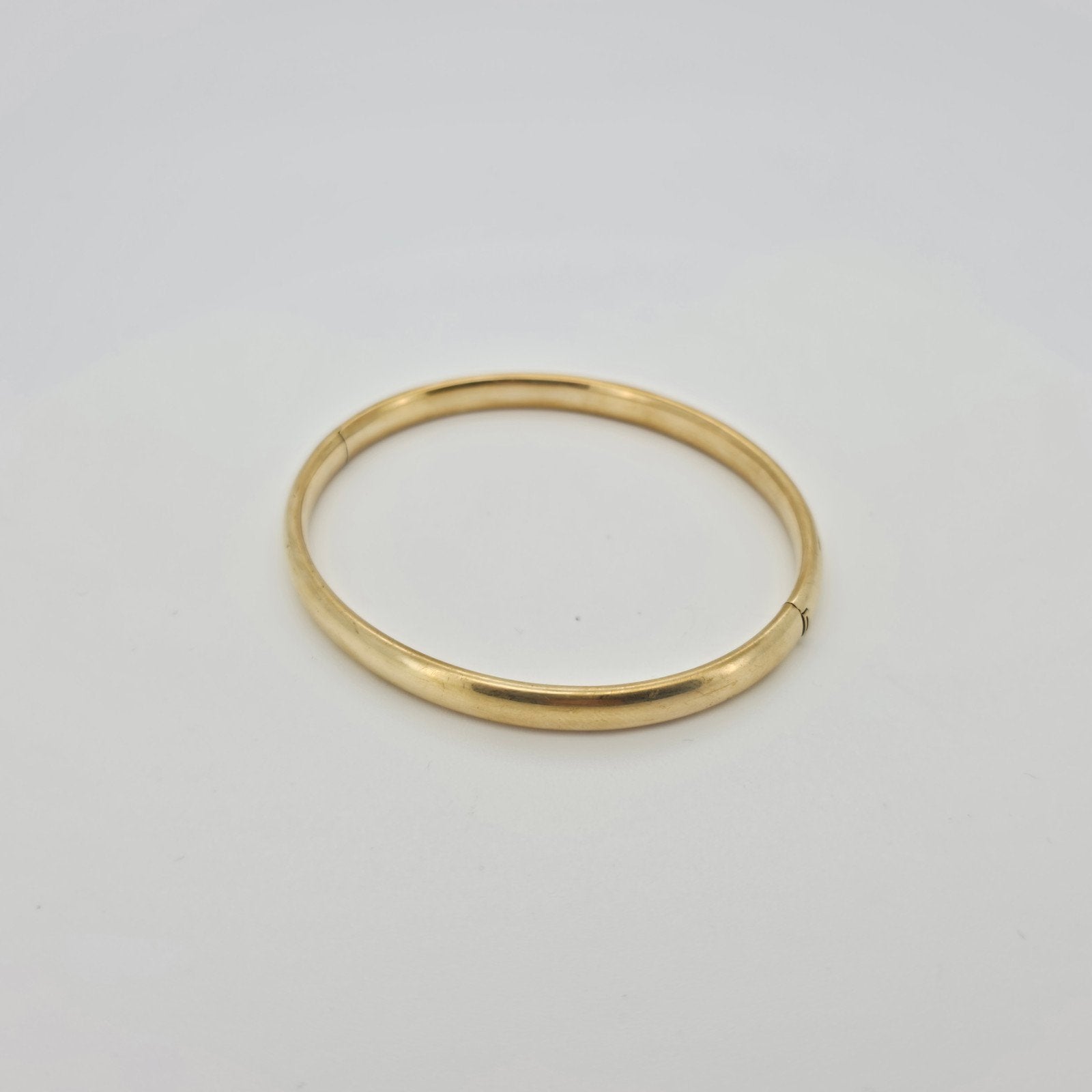 Gouden Slavenarmband 14k (585) - 9,03g - Ø 6,1cm, Sieraden, Tassen en Uiterlijk, Ophalen of Verzenden, Gebruikt, Goud, Goud