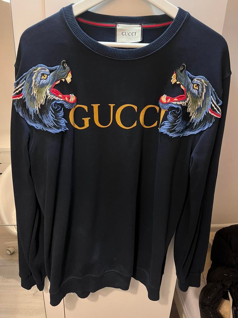 Gucci trui, Kleding | Heren, T-shirts, Gedragen, Maat 56/58 (XL), Blauw, Ophalen of Verzenden