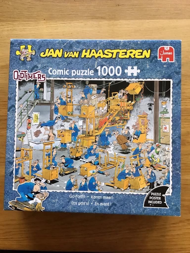 Jan van Haasteren Oldtimers Comic Puzzel 1000 stukjes, Ophalen of Verzenden, 500 t/m 1500 stukjes, Gebruikt, Legpuzzel