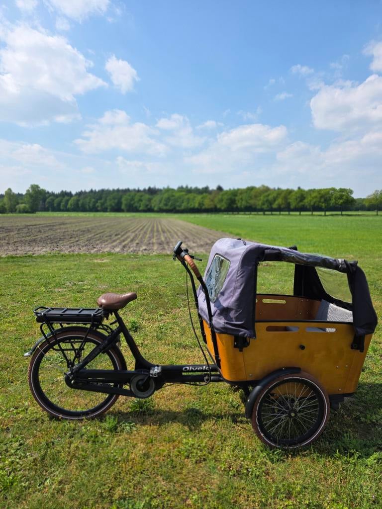 Qivelo Cargo V 1.0 Bakfiets, 4 kinderen of meer, Gebruikt, Huif, Trommelrem