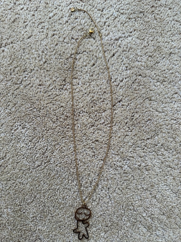 Ellen Beekmans – Gouden Bolletjesketting met Figuur Hanger, Verzenden, Goud, Overige materialen