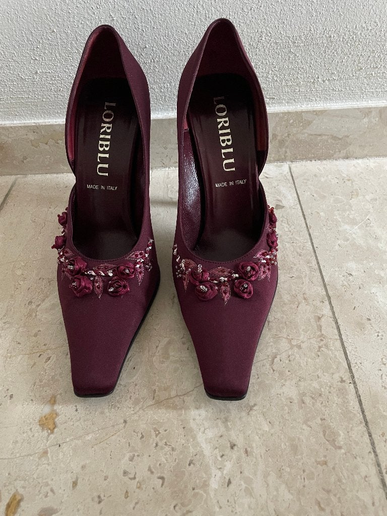 Loriblu: z.g.a.n. bordeau rode pumps. Maat 38, Pumps, Verzenden, Loriblu, Zo goed als nieuw