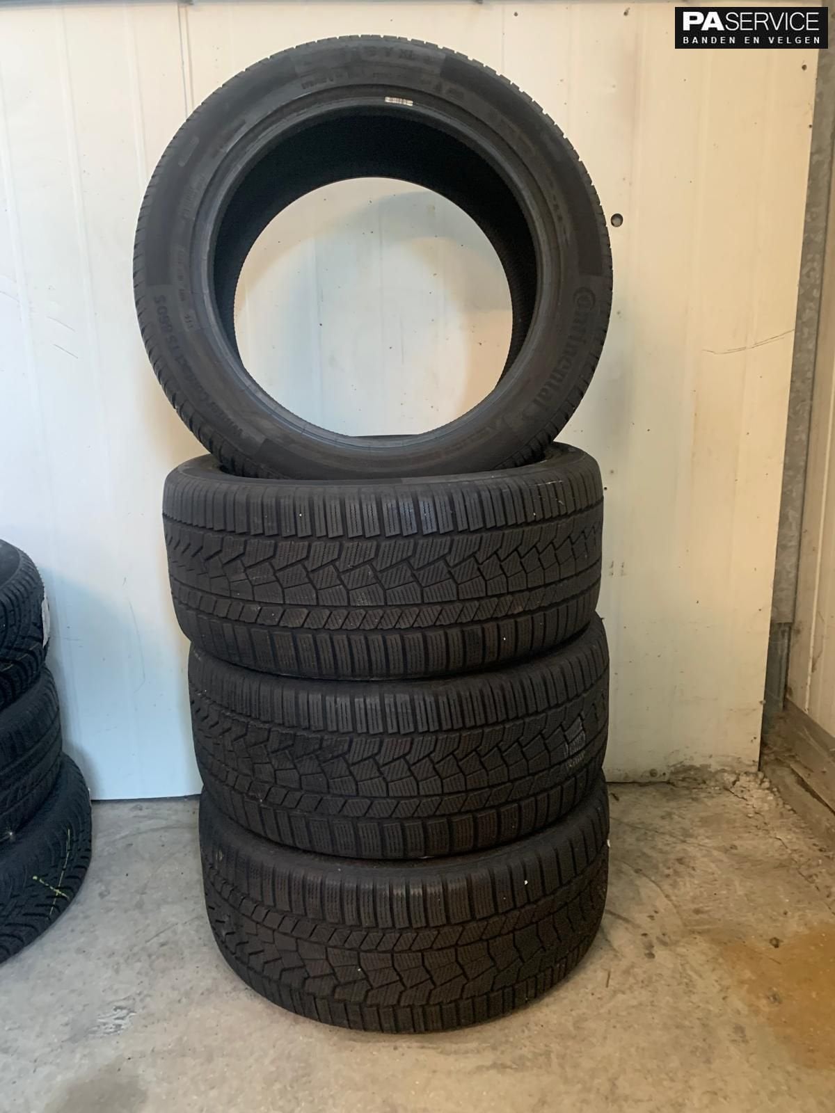 4x Continental 275 45 19 Wintercontact NFO met 6.4 mm, Gebruikt, Velg(en), -, -