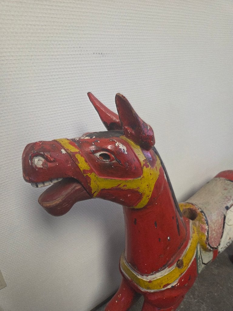 Antiek houten carrousel/ draaimolen/ kermispaard paard, Ophalen