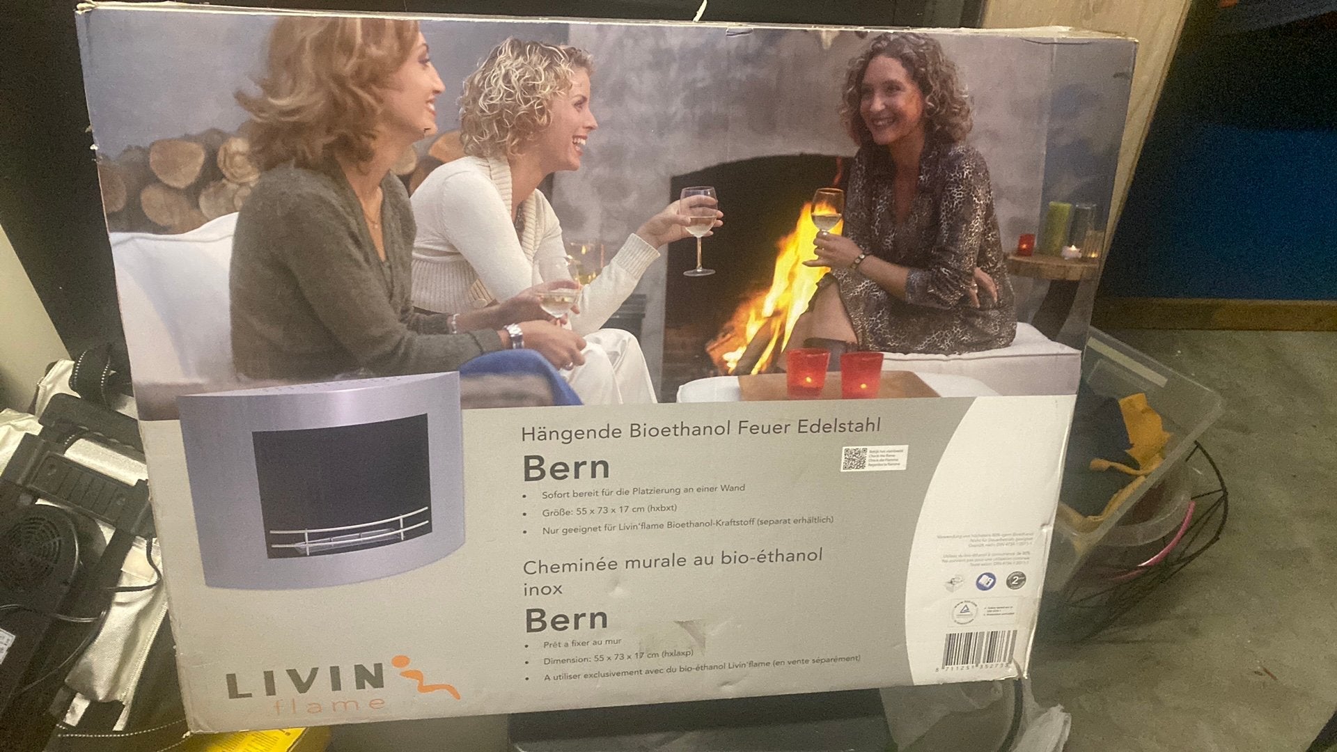 Kachel silver LIVIN flame, Ophalen, Zo goed als nieuw