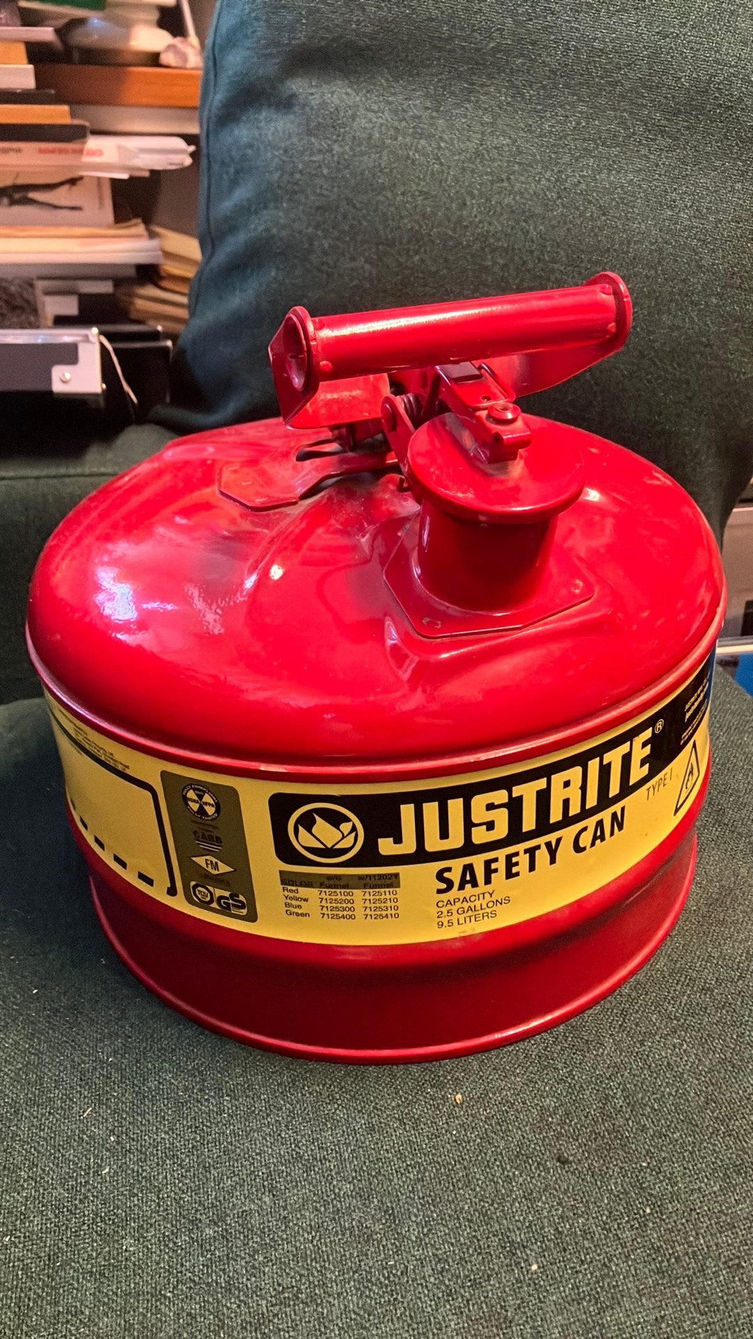 Safety can Justrite, Verzenden, Zo goed als nieuw