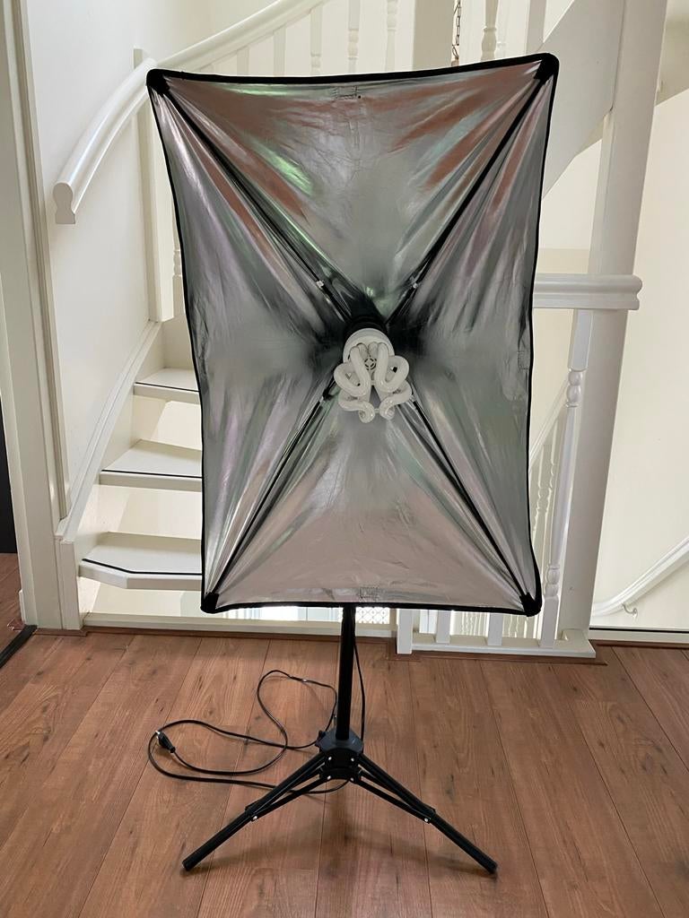 Fotostudio Softbox met Statief en Lampen, Audio, Tv en Foto, Fotografie | Fotostudio en Toebehoren, Ophalen, Zo goed als nieuw