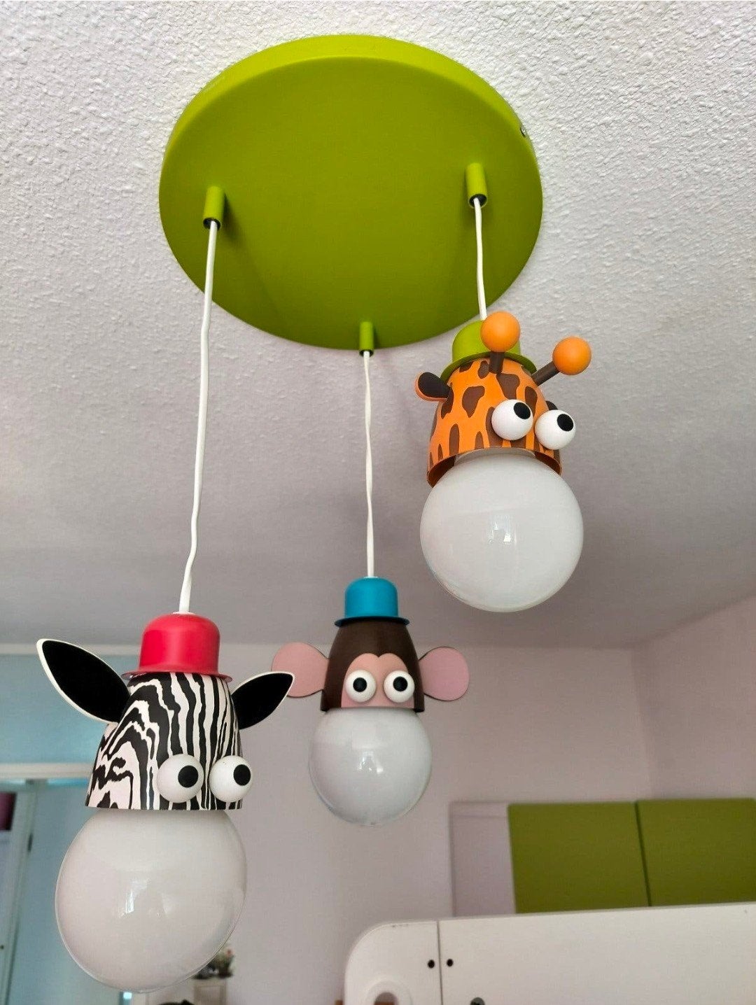 Philips kinderlamp met zebra, aap en giraf, Ophalen of Verzenden, Meerkleurig, Philips