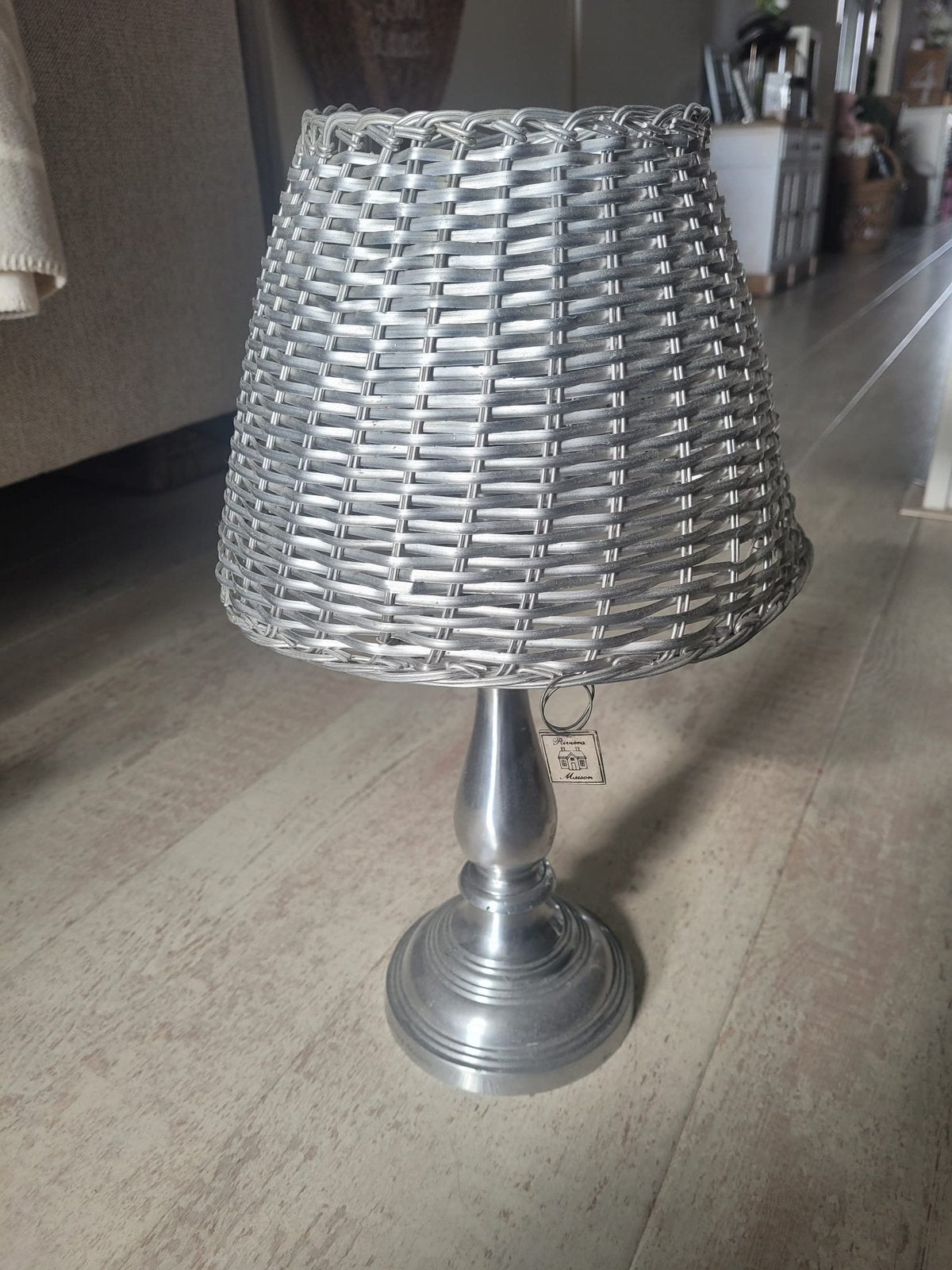 Rivièra Maison zilveren lampje/kandelaar, oude collectie, Rivièra Maison, Ophalen of Verzenden, Zo goed als nieuw, Metaal