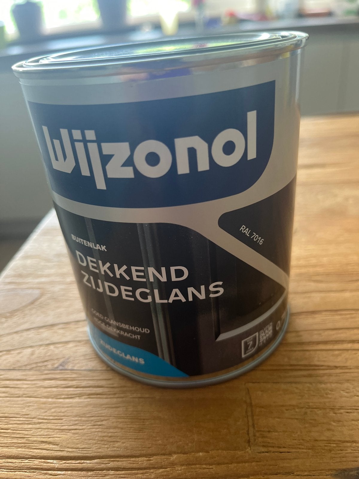 Wijzonol Dekkend Zijdeglans Buitenlak RAL 7016, Ophalen, Nieuw, Lak, Grijs