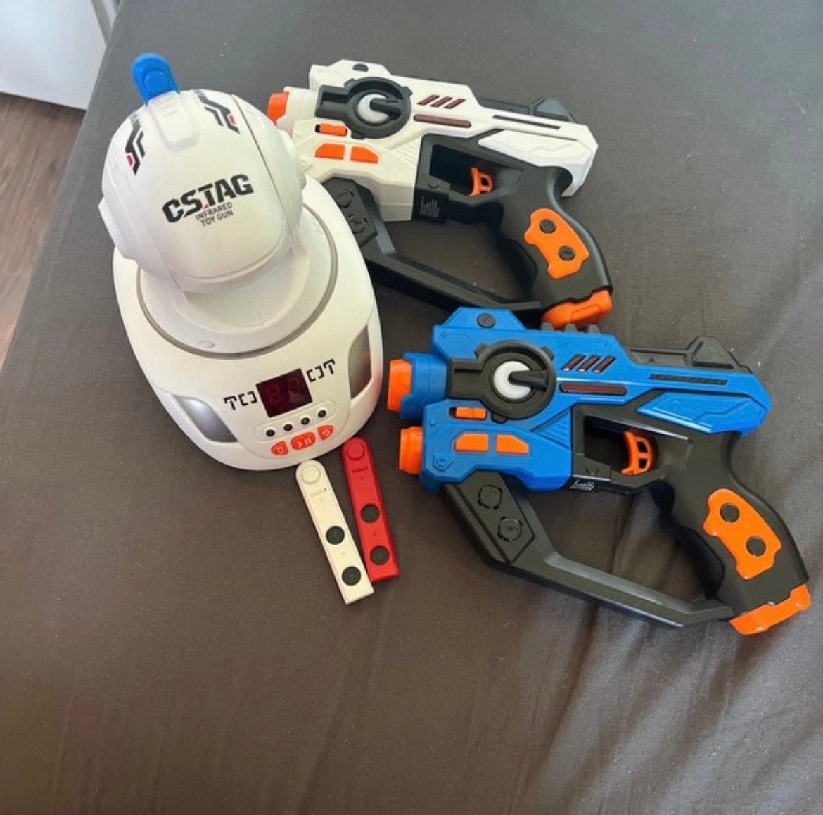 Lasergame set met projector en 2 laserguns, Ophalen of Verzenden, Gebruikt, Jongen of Meisje