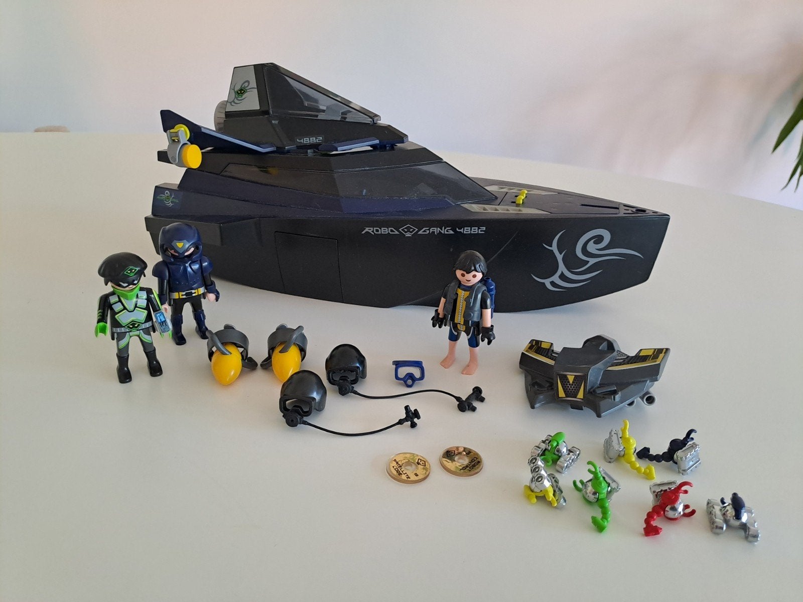 Playmobil Robo Gang 4882 Speedboot met onderwatermotor, Gebruikt, Complete set, Ophalen of Verzenden, Boot/Schip
