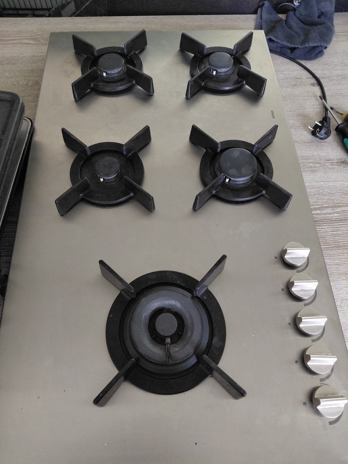 Atag 5-pits gasfornuis - Zo goed als nieuw, Ophalen, 60 cm of meer, Zo goed als nieuw, Inbouw